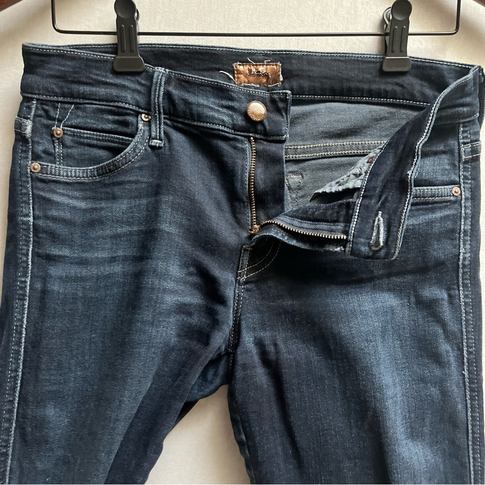Mother The Rascal Dark Blue Women's Distressed Slim fit Jeans Sz 27 - Picture 6 of 15